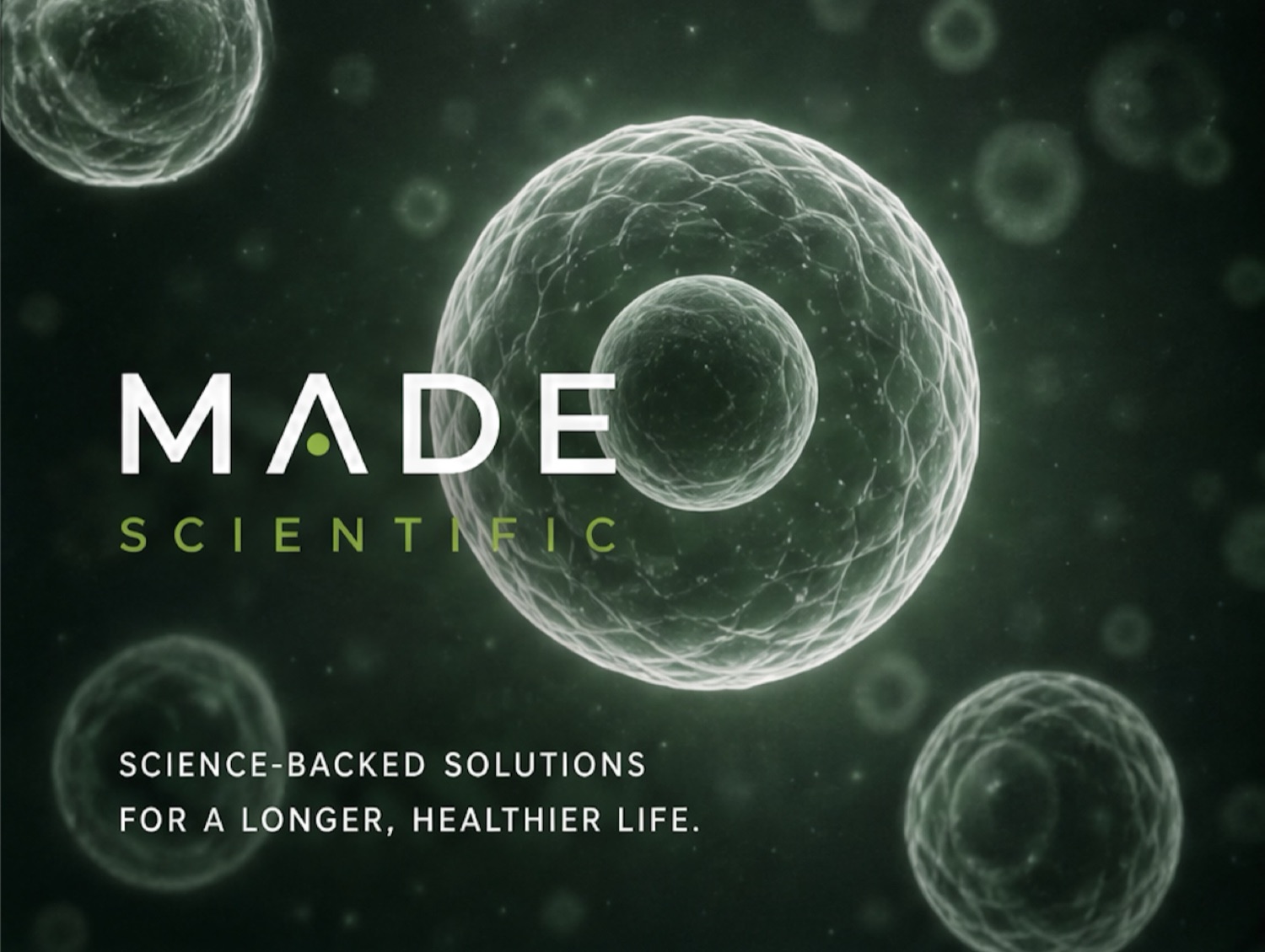 MADE Scientific logo on a green cellular background